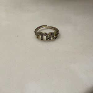Chic Gold-Tone replica Mui Mui Women's Ring with Sparkling Accents